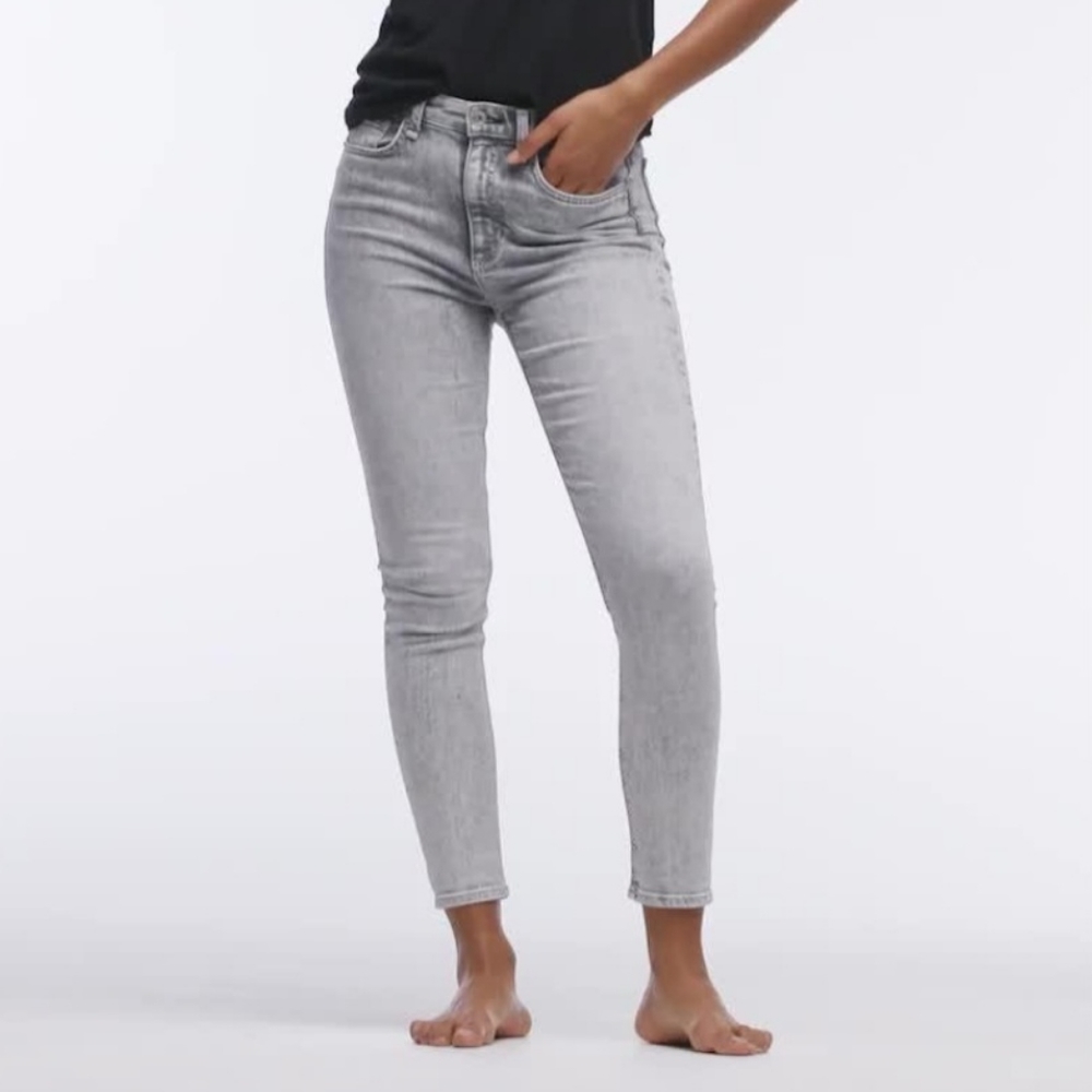 NWT Rag & Bone cate mid rise ankle length skinny jeans colby gray size 24